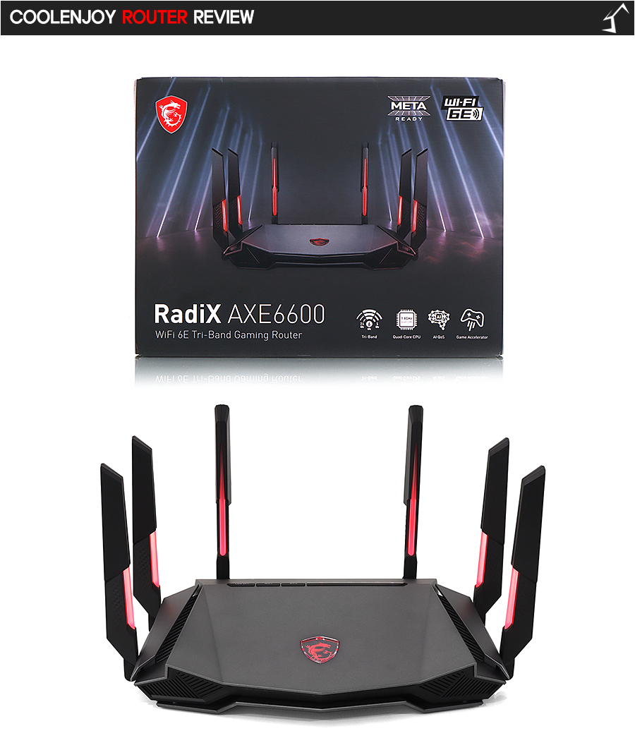 MSI Radix AXE6600 WiFi 6E Tri-Band Gaming Router Review (Page 2)