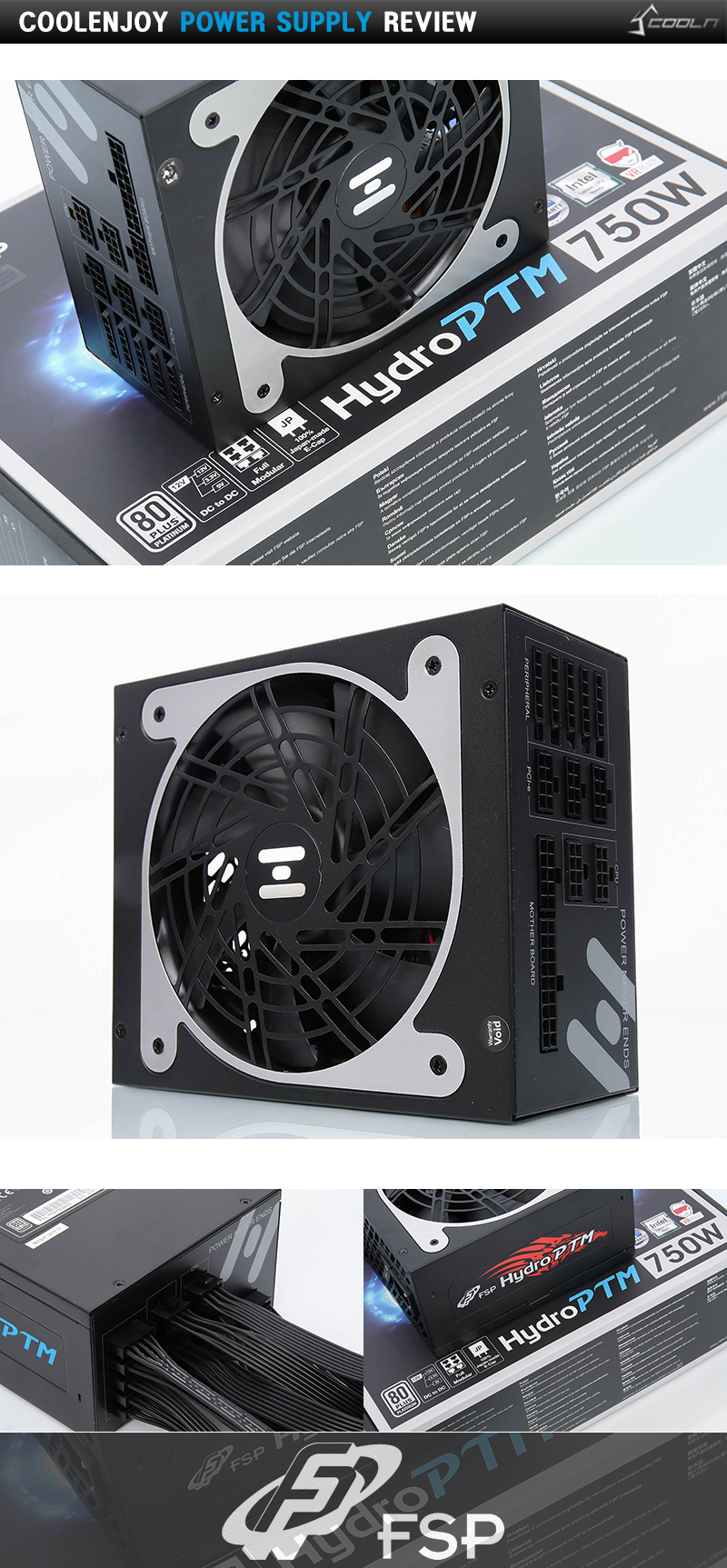 고급형 플래티넘 & 풀모듈러! FSP Hydro PTM 750W 80PLUS PLATINUM > 공식리뷰 | 쿨엔조이