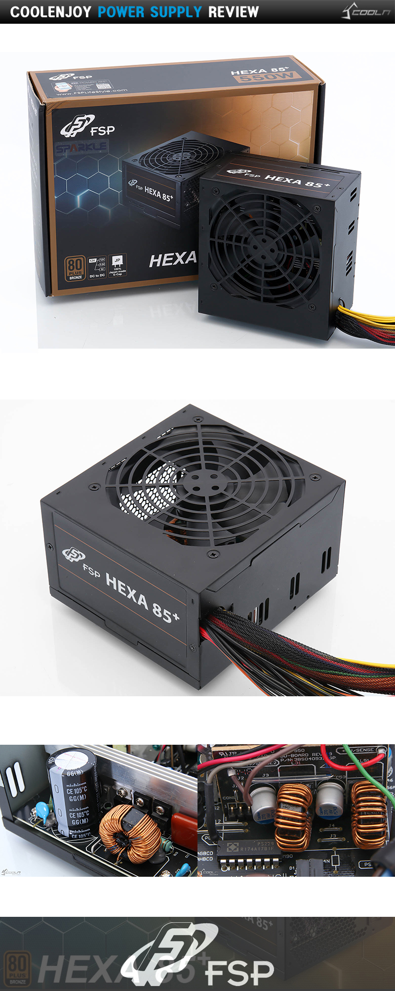 풍부한 케이블 구성의 FSP 중보급기! FSP HEXA 85+ 550W 80PLUS BRONZE 프리볼트 > 공식리뷰 | 쿨엔조이