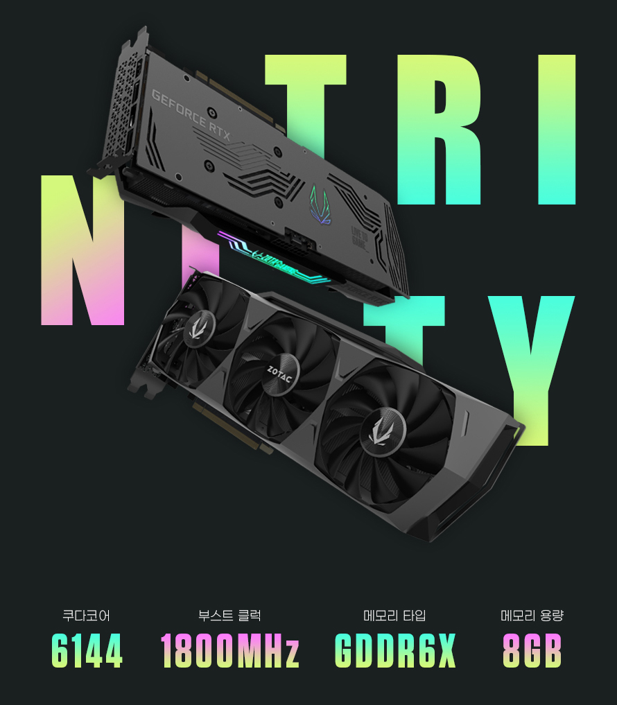 ZOTAC GeForce RTX 3070 Ti Trinity OC 中古 ZOTAC GAMING GeForce RTX