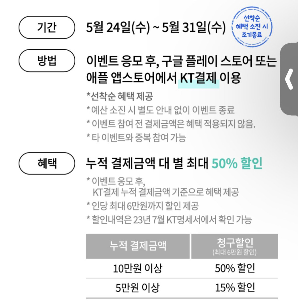 kt콘텐츠페이] 구글 플레이 스토어&애플 앱스토어 50%할인 > 지름/알뜰정보 | 쿨엔조이