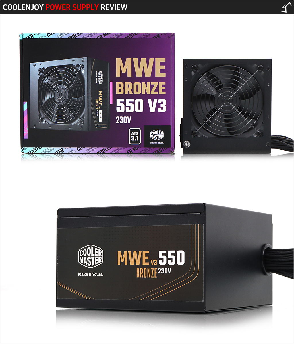정격 550W에서 만나는 정숙한 ATX 3.1규격 파워서플라이! 쿨러마스터 MWE 브론즈 550 V3 230V ATX3.1 > 공식리뷰  | 쿨엔조이