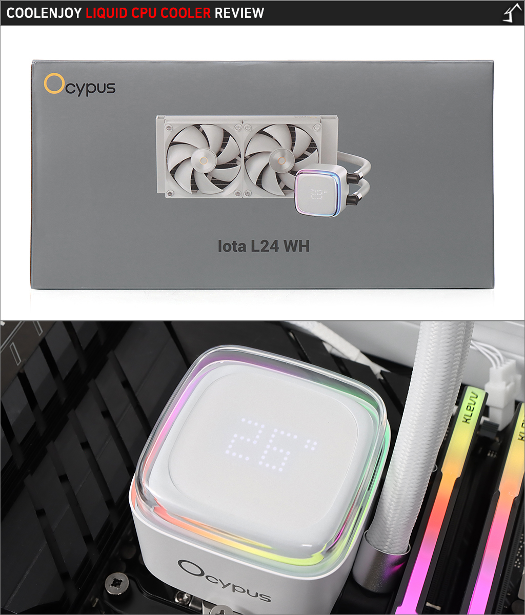 수랭 쿨러도 값비싼 LCD 패널이 아닌 디지털 버전이 대세! 몬스타 옥시푸스 아이오타 L24 White > 공식리뷰 | 쿨엔조이