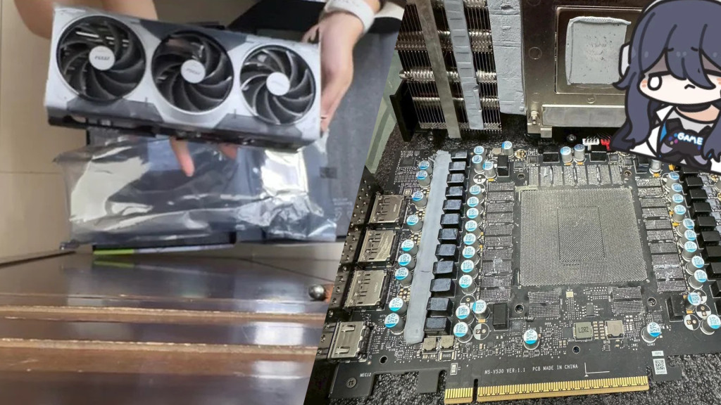사용자가 GPU와 VRAM 칩이 PCB에서 뜯겨진 MSI RTX 5090을 수령