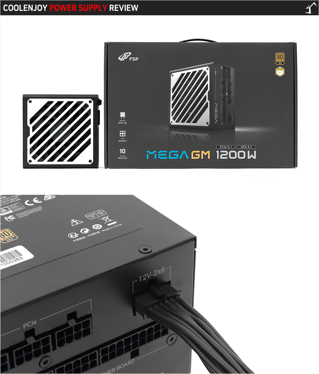 FSP MEGA GM 1200W 80PLUS골드 풀모듈러 ATX 3.1 : 골드 급으로 만나는 하이엔드 품질과 압도적인 정숙함 >  공식리뷰 | 쿨엔조이